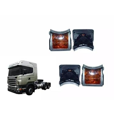 Imagem de PAR LANTERNA SETA COM LAMPADA PARA SCANIA SERIE 5 DIREITO ESQUERDO