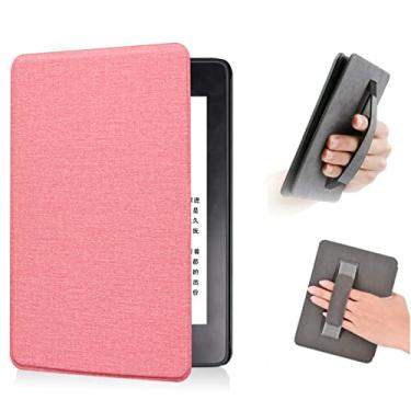 Imagem de A capa protetora com alça de mão é adequada para Kindle Paperwhite 11ª geração, capa protetora de tecido com ativação automática - função de dormir