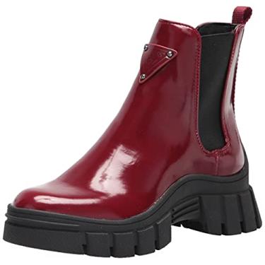 Imagem de GUESS Bota de cano curto feminina Hestia, Vermelho, 5.5