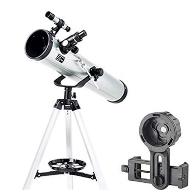 Imagem de Telescópios para adultos, telescópios telescópio espacial monocular HD ao ar livre telescópio refrator astronômico com 5X24 Finder Scope Double the comfort