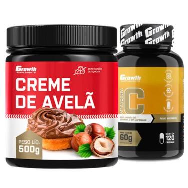 Imagem de Kit Creme Fit Avelã 500G + Vitamina C 120 Caps Growth Supplements