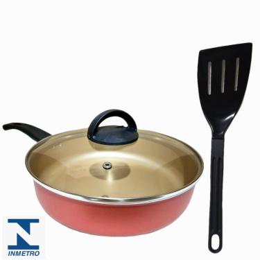 Imagem de Frigideira Antiaderente Grande N°24 + 1 Espátula De Nylon