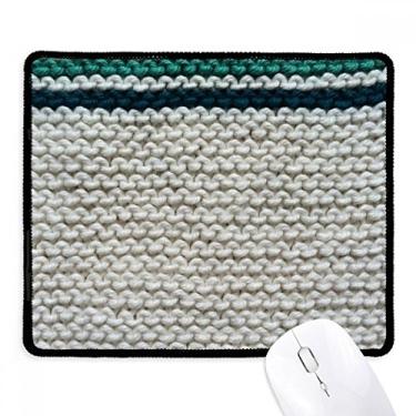Imagem de Mousepad abstrato cinza de malha de linho com bordas costuradas Tapete de borracha para jogos
