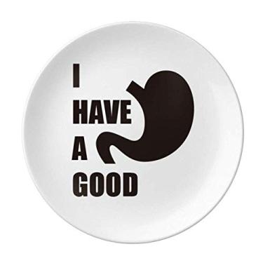 Imagem de Stomach Good Body Placa decorativa de porcelana Salver Prato de jantar