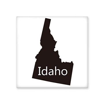 Imagem de Idaho Adesivo brilhante de azulejo de cerâmica com mapa dos Estados Unidos da América