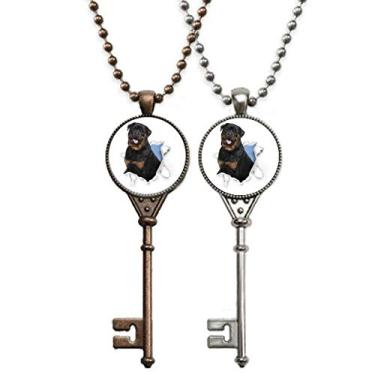 Imagem de OFFbb-USA Animal Paper Break Shocks Bad Dogs Chaveiro Colar Pingente Joias Decoração de Casal