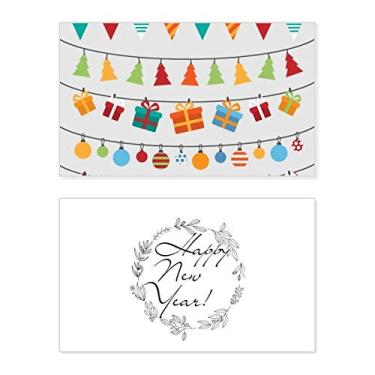 Imagem de Feliz Natal Bandeira Colorida Ilustração Ano Novo Festival Cartão Bless Mensagem Presente