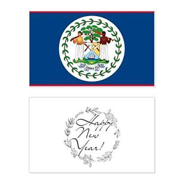 Imagem de Bandeira de Belize América do Norte país ano novo festival cartão felicitações mensagem presente