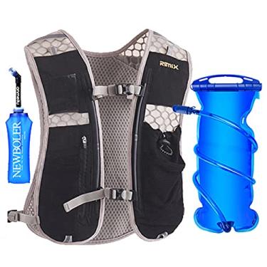 Imagem de Mochila de corrida leve 5L para esportes ao ar livre, trilha, corrida, maratona, trilha, caminhada, fitness, bolsa de hidratação para homens e mulheres, com bolsa de 1L ou chaleira de 500 ml