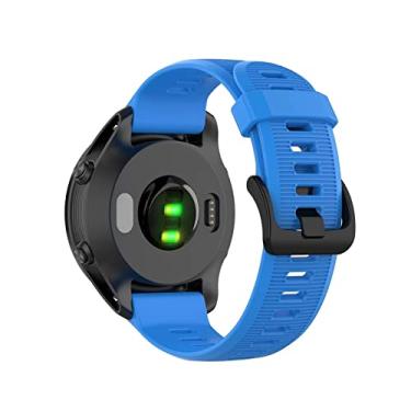 Imagem de DFAMIN Pulseiras de relógio para Garmin Forerunner 945 935 Fenix 5 Plus quatix5 Silicone Smart Watch Band Outdoor Sport 22mm Pulseira Correa (Cor: Azul celeste, Tamanho: Forerunner 945)