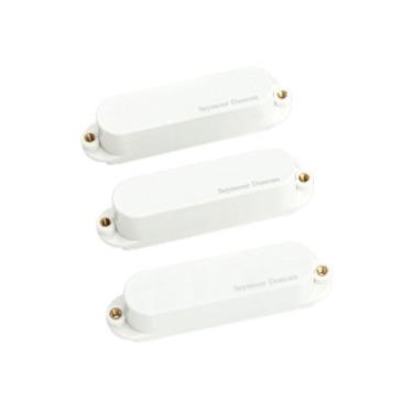 Imagem de Seymour Duncan AS-1s Blackouts Singles, conjunto de 3 captadores (pescoço/médio/ponte) para Strat, branco