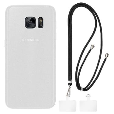 Imagem de Shantime Capa para Samsung Galaxy S7 + cordões universais para celular, pescoço/alça macia de silicone TPU capa amortecedora para Samsung Galaxy S7 (5,1 polegadas)