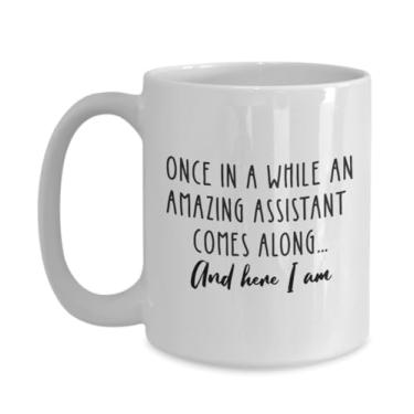 Imagem de Caneca de café assistente, caneca de café de gerente assistente, xícara de café de secretária, caneca de assistente pessoal, presente para assistente, ideia de presente de aniversário de Natal (425 g)