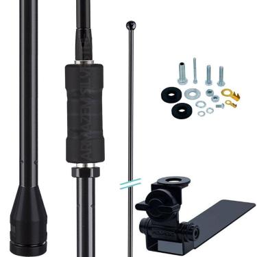 Imagem de Antena Px Black Mini Argentina 200w 1,08m Caminhonete Carroceria Parafusos