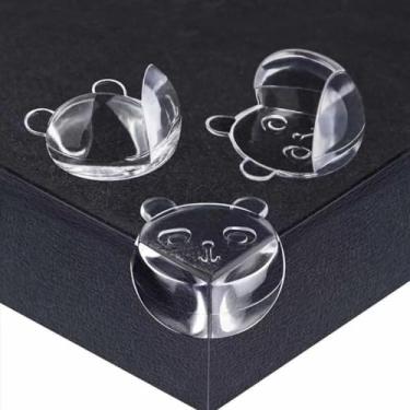 Imagem de Kit 10 Protetor Quina Ursinho Armário Móveis Cantoneira Segurança Criança Bebê - 1Care