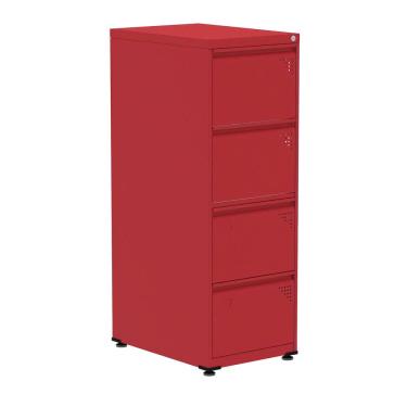 Imagem de Gaveteiro Arquivo de Aço 4 Gavetas OF04SLTCM Pandin Móveis Vermelho