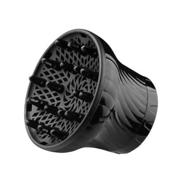 Imagem de Generic Acessório difusor universal para secador de cabelo, acessório ajustável de ferramenta de salão de beleza para cabelos longos cacheados e ondulados de, preto