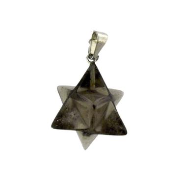 Imagem de Colar Merkabah Pedra Cristal Quartzo Fumê Natural