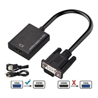 Imagem de Adaptador Convesor Vga Para Hdmi Com Áudio E Vídeo Full Hd