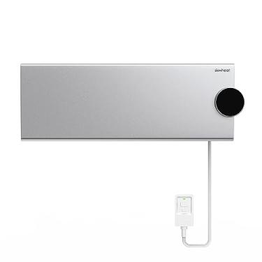 Imagem de Toalheiro elétrico inteligente com temporizador de controle de temperatura montado na parede suportes de secagem à prova d'água liga de alumínio hotel banheiro trilhos de radiador, B, 480 * 158 * 106 mm