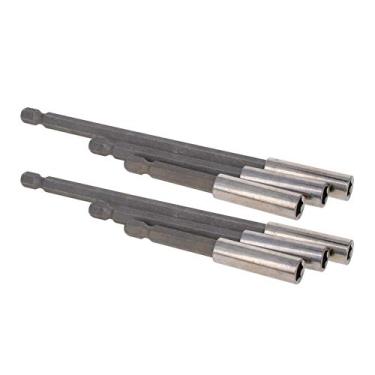 Imagem de Bettomshin 2 conjuntos de haste sextavada por extensão de suporte de bits magnético, ferramenta elétrica de liberação rápida (3/4/6")