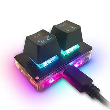 Imagem de MOTOSPEED Teclado mecânico RGB K2 OSU Hot Swap com fio USB com 2 teclas totalmente programáveis, interruptores marrons (preto)
