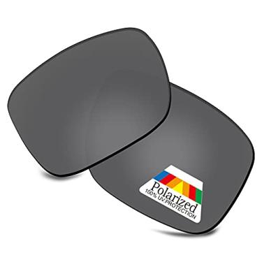 Imagem de Bwake Lentes de reposição para óculos de sol Oakley Drop In OO9232 - preto escuro polarizado