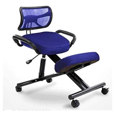 Imagem de Cadeira ergonômica ajoelhada, banco de ajoelhamento com melhor postura, para casa e escritório - melhore sua postura com assento angular - almofadas grossas e confortáveis ​​de espuma moldad