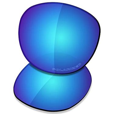 Imagem de SAUCER Lentes de reposição premium para óculos de sol Oakley Latch OO9265 | Latch Low Bridge Fit OO9349 de alta definição – Azul Glaciar polarizado
