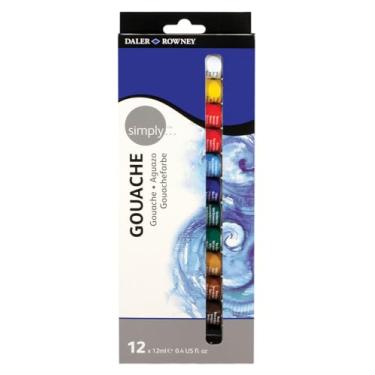 Imagem de DALER ROWNEY Simply, Tinta Guache Tempera Bisnagas de 12ml, 12 Cores