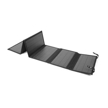 Imagem de CIADAZ Painel solar portátil de 60 W Placa de carregamento solar de silício monocristalino dobrável com QC3.0 / 5V USB / 18VDC para tablet de telefone de acampamento