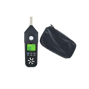 Imagem de Kit Termo-higro Digital Sonômetro Luxímetro Anemômetro Termômetro Thdla-500 Portátil Estojo Transporte Es-01 Certificado