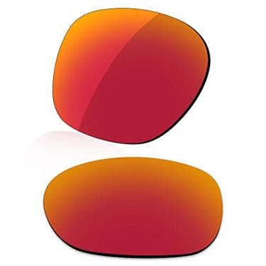 Imagem de LenzReborn Lente polarizada de substituição para óculos de sol Oakley Garage Rock OO9175 - Vermelho fogo - polarizado espelhado