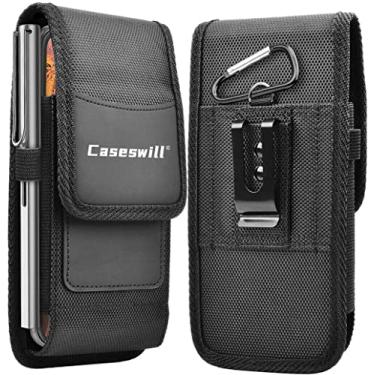 Imagem de Caseswill Capa para Boost Celero 5G / T-Mobile Revvl 6X 5G / Google Pixel Fold 8 7a 7 6a 6 Pro/OnePlus Open Nord 3 N30 N300 N20 N200 12 12R 11 11R 10T 10 9 9R 8T 8 Pro Capa de nylon com clipe para