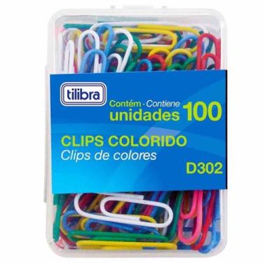 Imagem de Clips Para Papel Colorido D302 Tilibra 100 Unidades