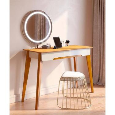 Imagem de Penteadeira Ambiente Jazz Off White Nature com Led - Imcal