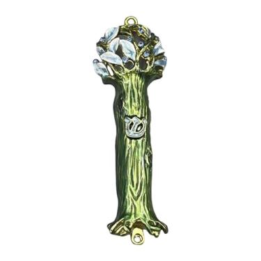 Imagem de Ioensy Porta mezuzah mezuzah placa messiânica mezuzah presente de inauguração bênção decoração de casa, decoração de casa externa, artesanato de metal, estilo E