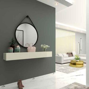 Imagem de Aparador Suspenso Nicho Sala 2 Gavetas 157 Nobre Off White -