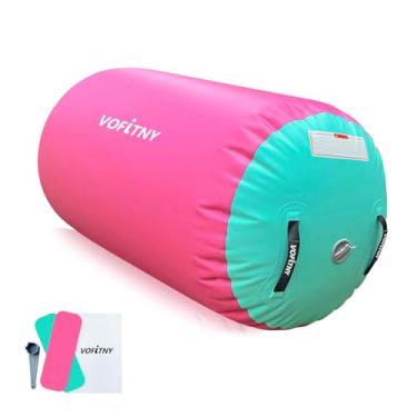 Imagem de VOFITNY Tapete de ginástica que cai 1 m C x 0,6 m D Rolo de ar de ginástica para treinamento de queda para casa sem bomba
