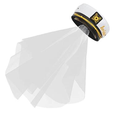 Imagem de Chapéu de marinheiro para festa de noiva, casamento náutico, acessórios de cabelo para noiva, despedida de solteira, lembranças de comunhão, véu de cabelo, chapéu de noiva, tecido de princesa, gravata