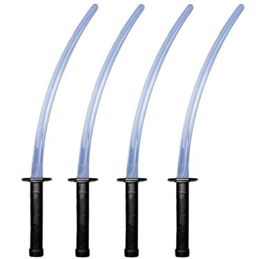 Imagem de 4 Brinquedos Infantil Espada Ninja Preta Grande p/Crianças