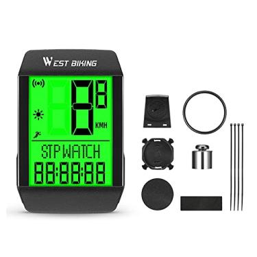 Imagem de Qudai Medidor de velocidade de bicicleta de 5 idiomas à prova d'água quilômetro de bicicleta multifuncional velocímetro de bicicleta telACheia retroiluminação cronômetro de ciclismo