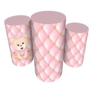 Imagem de Trio Capas De Cilindro C/ Elástico Ursa Princesa - Fadrix