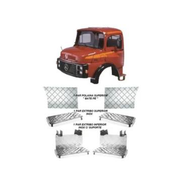 Imagem de Kit Completo Estribo Cromado Caminhão Mb 1113 1513 2013 - Cavallaro au
