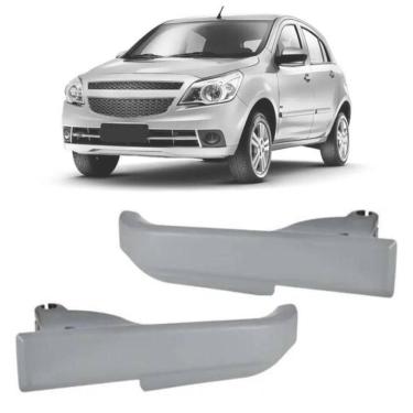 Imagem de Par Maçaneta Interna Puxador Cinza Portas Dianteiras Esquerda E Direita Agile De 2009 Até 2014 - UN / 2 [F103]