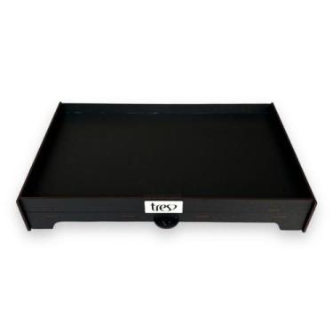 Imagem de Bandeja Preta Porta 40 Cápsulas de Café Porta Máquina Xícaras Decorati