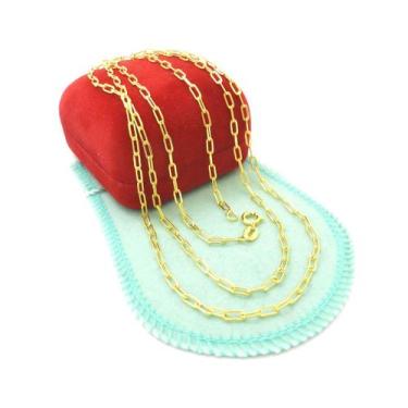 Imagem de Corrente Masculina 60cm 2mm Largura Folheado Ouro 18K CR548 - WNBIJOUT