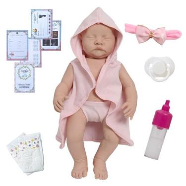 Imagem de Bebê Reborn Saída de Banho Premium Brinquedo Presente - Cegonha Reborn