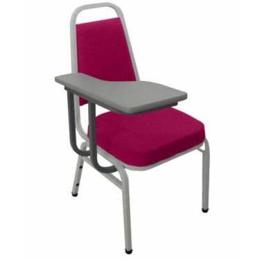Imagem de Cadeira Universitária Empilhável Linha Hotel Plus Rosa - Design Office