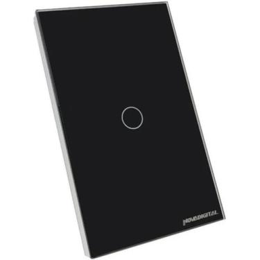Imagem de Interruptor  smart Touch 1 Botoes zigbee Preto  nova Digital